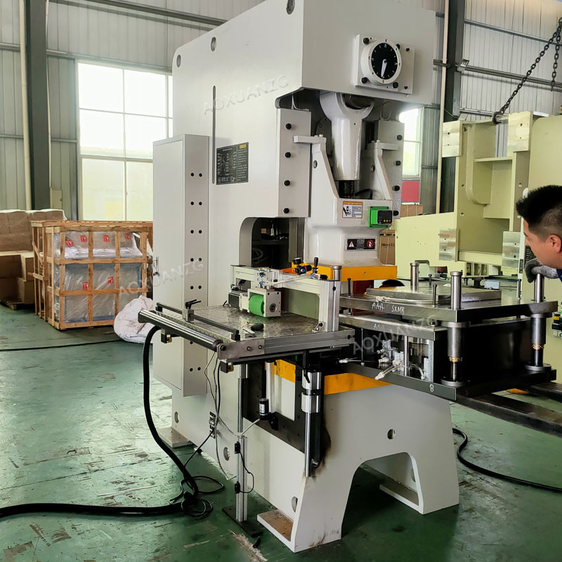 63T Semi Auto Aluminium Foil Container Production Line Pneumatic Punching Machine With Feeder