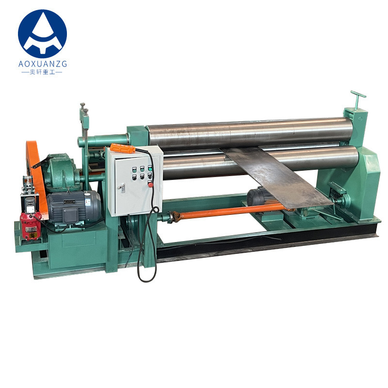 Carbon Steel Automatic Three Roller Plate Rolling Machine 12x2000mm