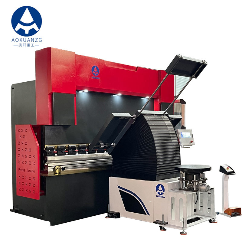 Hydraulic CNC Press Brake WC67K 160T 3200mm TP10s Controller For Metal Sheet Bending with Front Support