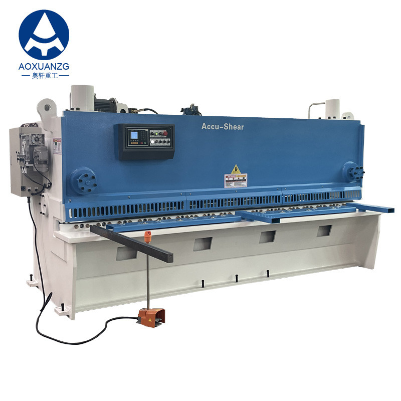 3200mm Guillotine Cutter 6mm Hydraulic Guillotine Shearing Machine With Pneumatic Support Rack