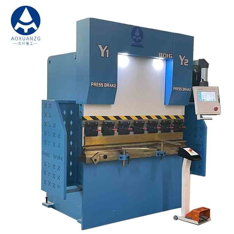 Small Press Brake 80T1600 6mm Carbon Steel 3mm Stainless Steel 5 Feet CNC Hydraulic Bending TP10S Controller 3Kw